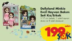 GOKİDY OYUNCAK DOLLYLAND MİNKİE EVCİL HAYVAN BAKIM SETİ KIZ/ERKEK